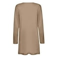 thumbnail image 5 of Elainilye Fashion Womens Jacket Solid Color Long Sleeve Casual Tops Blouse With Pocket Cardigan Jacket,Brown, 5 of 5