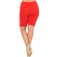 thumbnail image 2 of Buttery Smooth Basic Solid Biker Shorts - Plus Size - 3 Inch Waist - 1XL 2XL 3XL Red One Size Plus, 2 of 2