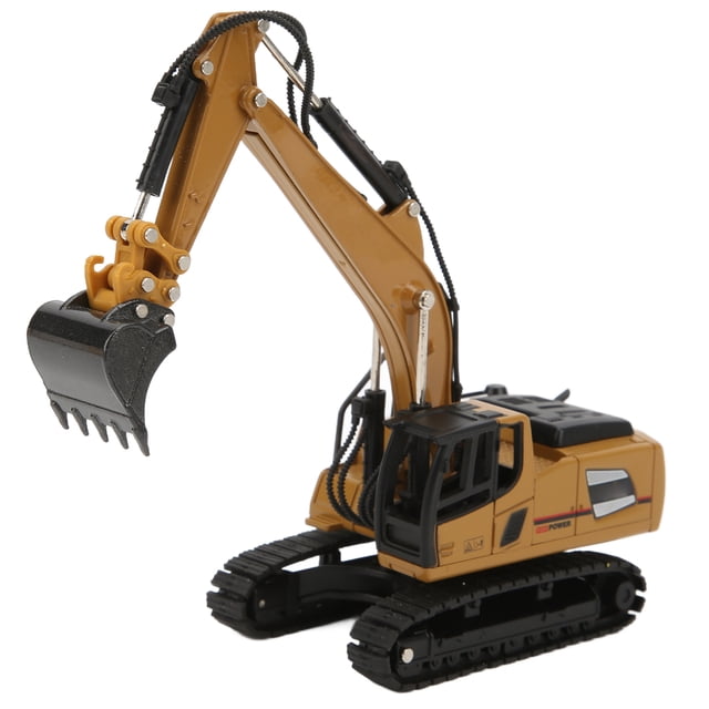 Excavatrice à Roues, Trousse de Départ Détail Réaliste pour Stimuler l'Imagination Échelle 1: 60 Rétrocaveuse de Chantier pour Décoration pour Enfants