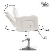 BarberPub Classic Hydraulic Barber Chair Recline Salon Beauty Spa Hair Styling 2065 Champagne