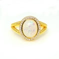 thumbnail image 3 of Lindsey Statement Ring Fire Opal Cubic Zirconia Womens Ginger Lyne Collection, 3 of 5