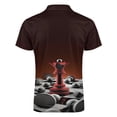 thumbnail image 5 of Chess Red Queen Men Zipper T-shirt Summer Casual Short Sleeve T-shirt Top, 5 of 7