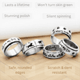 thumbnail image 6 of Dogs Are Angels Stainless Steel Paw Print Spinner Ring size 7, 6 of 6