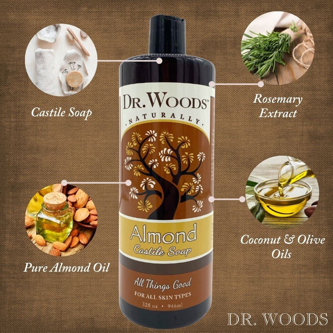 Dr. Woods, Almond Castile Soap, 32 fl oz (946 ml)