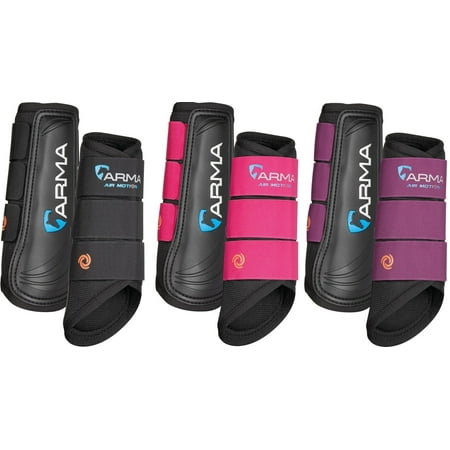 Shires ARMA Air Motion Brushing Boots: Ultimate Horse Leg Protection Black Cherry / Full