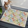 thumbnail image 3 of Entryway Rug 2'x3', Easter Small Rug for Kitchen Bathroom Door Mat Indoor Entrance, Watercolor Cartoon Rabbits Cute Bunny Animal Gray Green Non-Slip Area Rugs Floor Mats Carpet Front Door Rugs, 3 of 8