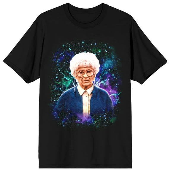 Golden Girls Space Galaxy Sophia Mens Black Graphic Tee-Medium