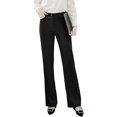 thumbnail image 3 of Pantalones de vestir elásticos para mujer de 28.0 in/30.0 in con bolsillos, regulares, pequeños para trabajo de oficina y negocios, 3 of 5