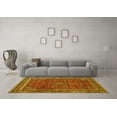 thumbnail image 3 of Ahgly Company Machine Washable Indoor Square Persian Yellow Traditional Area Rugs, 8' Square, 3 of 4