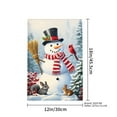 thumbnail image 4 of JOOCAR Snowman with Cardinals Rabbits and Berries Garden Flag for Winter Christmas Home Outdoor Garden Yard Door Decor 12x18 inch, 4 of 5