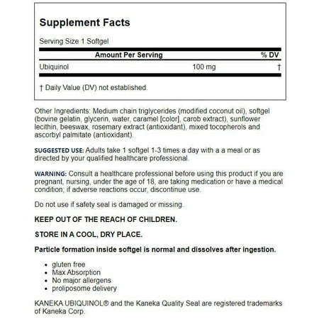 Jarrow Formulas QH-Absorb 100 mg Max Absorption - CoQ10 Ubiquinol - Up to 120 Servings (Softgels) - Supports Mitochondrial Health, Cellular Energy Production & Healthy Cardiovascular Function