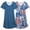 Leopard+flower, variant on Ekouaer 2 Pack Nightgowns for Women Flare Short Sleeve Sleepshirt V Neck Sleepwear Pajama Dress