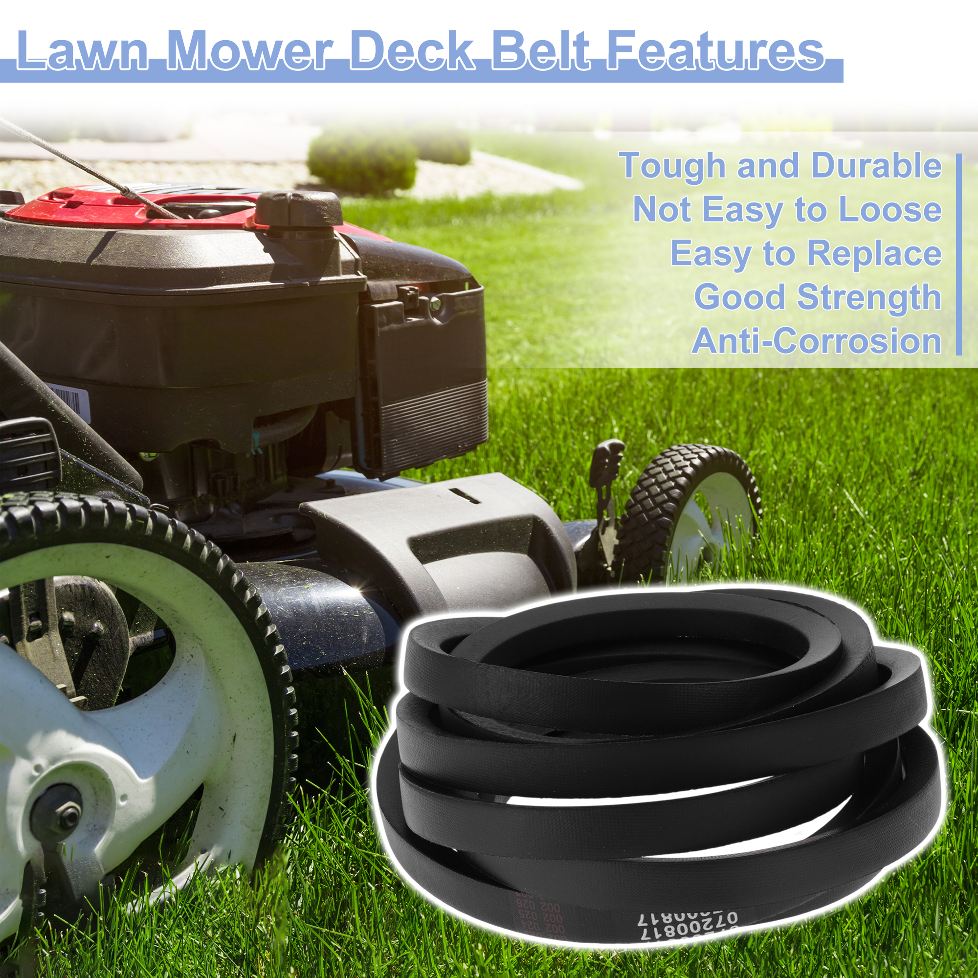 No.07200817 Lawn Mower Deck Belt Lawn Mower Drive Belt for Gravely ZT HD 60 1 Pc