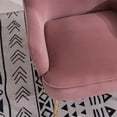 thumbnail image 6 of Accent Chair Velvet Arm Chair Metal Golden Leg Upholstered Bedroom Chair Ergonomics Home Chair Single,Pink, 6 of 9