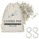 thumbnail image 1 of Pinzas para ropa MATIMASU de acero inoxidable, 50 unidades con bolsa de almacenamiento, 1 of 7