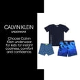 thumbnail image 3 of Conjunto de pijama Calvin Klein para niños, color negro/Icons, talla M, poliéster, 3 of 6