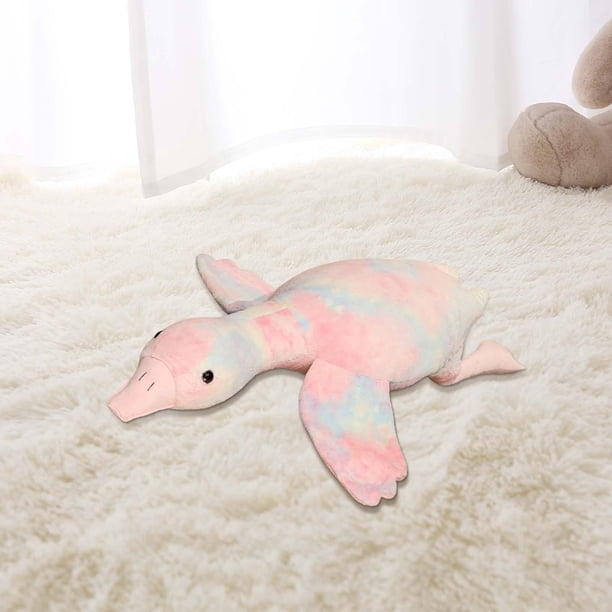 Muñeco de peluche de cisne, juguete de peluche de para niñas y niños, suave, 19,69 pulgadas, peluche de ganso relleno de cisne grande para niños Rosa