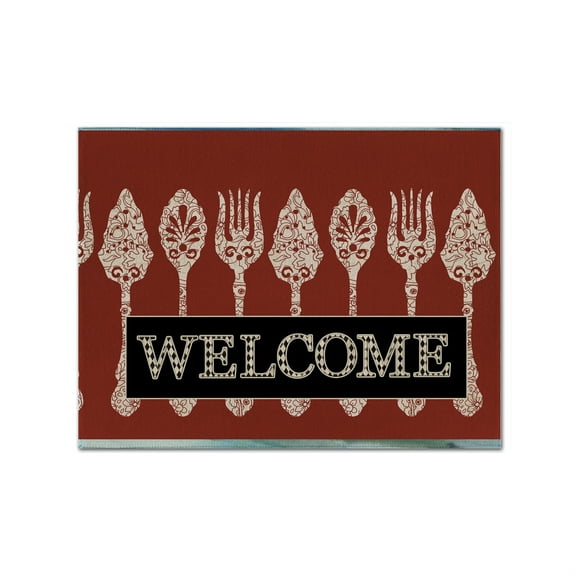Carolines Treasures SB3090PLMT Serving Spoons Welcome Fabric Placemat, Multicolor