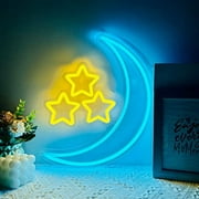 WX&YH Moon Star LED Neon Light Signs USB Power for Bedroom Home Men's Cave Bar Wedding Party Decoration