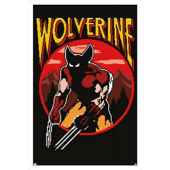 Marvel Comics - Wolverine - Retro Gaming Wall Poster, 22.375" x 34", Framed
