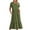 Army Green, variant on Homenesgenics Sun Dresses for Women Women's Summer Casual Short Sleeve CrewNeck Dress Casual Flowy Tiered Maxi Beach Dress with Pockets