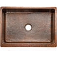 thumbnail image 3 of Premier Copper Products KSP3-KASDB25229 25 inch Hammered Copper Kitchen Apron Sink with Drain, 3 of 9