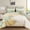 Gold, variant on 7-Piece Queen Size Blue Floral Microfiber Comforter Set (90"×90"), All Season Soft Bedding with Sheets, Pillowcases & Shams