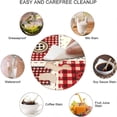 thumbnail image 4 of Card Table Size Tablecloths, Christmas Plaid Pattern Printed on Stain Resistant Polyester Table Cloth, for Holiday Family Banquet and Patio Use, Fit for 36" x 36"Square Table, 4 of 4