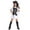 1-White2058, variant on WOYY Toddler Girls Party Pirate Co_stume Flare Sleeve Dress Lace-Up Vest Hat Outfits, Sizes 3-4