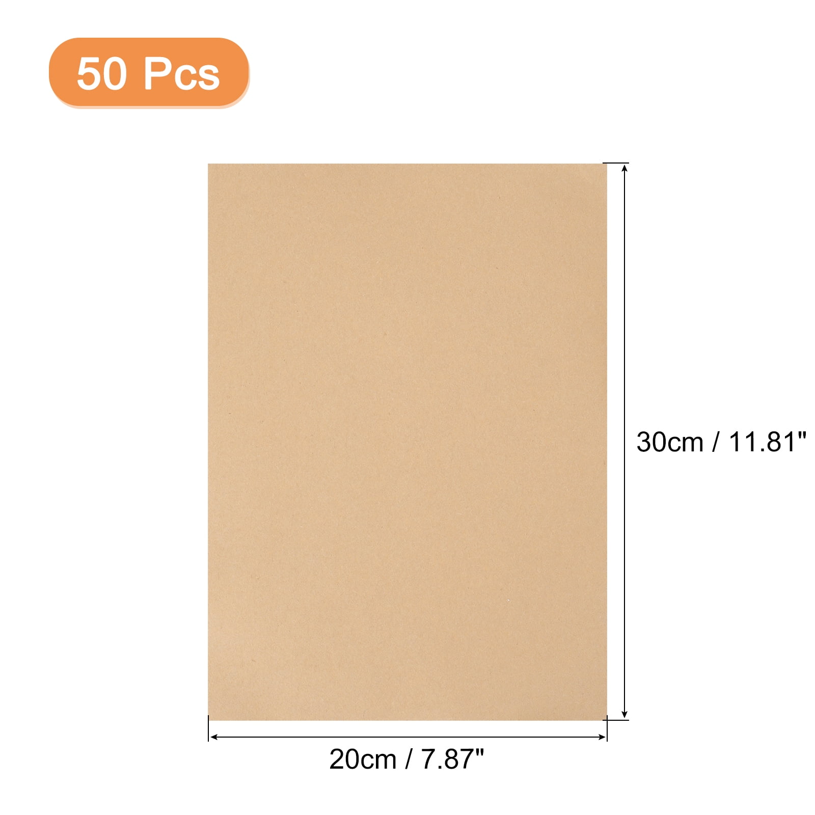 Uxcell 50 Sheets 7.87" x 11.81" Colored Sticker Paper Printable 250gsm Light Ochre