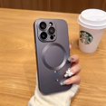 thumbnail image 1 of Fashion Matte Magnetic Soft Silicone Phone Case For Magsafe For iPhone 14 Plus 13 12 11 Pro Max Glass Lens Wireless Charge Cover, 1 of 5