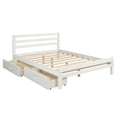 thumbnail image 2 of Full size White Low Profile 2 Drawer Storage Platform Bed, 2 of 5