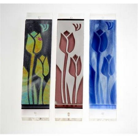 Judaica Kingdom SF-MZ-3058-2 Bar Mitzvah and Bat Mitzvah Mezuzahs - Tulip Mezuzah Mauve Mirror on White