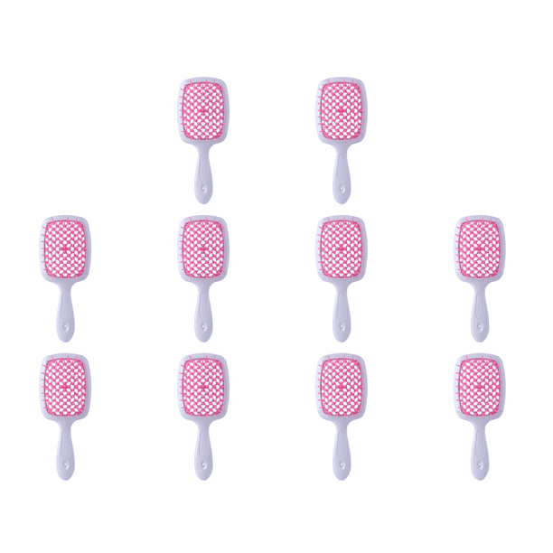 Cepillo Pelo Salón Masaje Cuero Cabelludo Con Peine Cojín Aire Dientes Anchos (blanco Rosa)