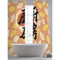 thumbnail image 5 of Kitchen Sheer Curtains 2 Panels Set Japanese Style Yellow Ginkgo Leaves Orange Sheer Window Curtains Light Filtering Rod Pocket Voile Drapes for Bedroom Living Room 52"X84", 5 of 8