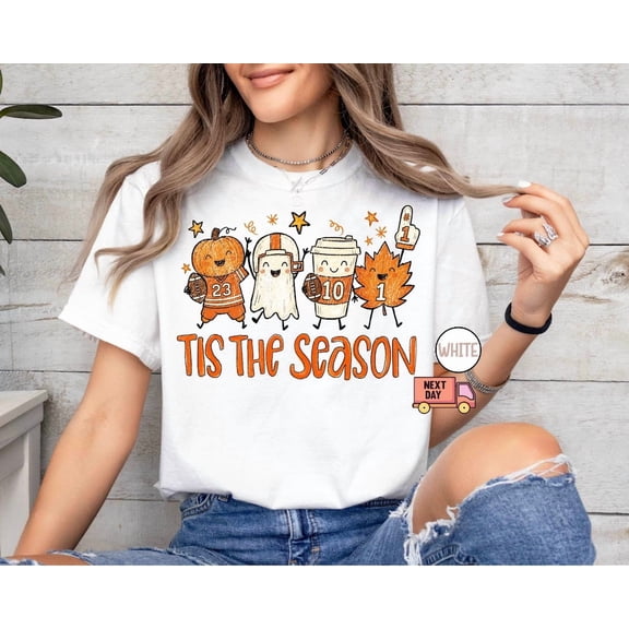 Pumpkin Spice Latte T-Shirt, Fall Doodle Tee, Autumn Leaves Shirt, Cozy Thanksgiving Shirt, Tis The Season Graphic Tee