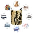 thumbnail image 4 of Music Notes Saxophone Musical Vintage Foldable Laundry Hamper with Handle Storage Basket for Clothes Toys & Organizing, 4 of 6
