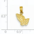 thumbnail image 4 of 14k Yellow Gold Praying Hands Pendant Charm, 4 of 4