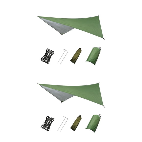 Yuarrent Durable Tent Tarp 230x140cm Fly Tent Cloth Tarpaulin Ground Green Canopy Tipo 1 2Conjunto