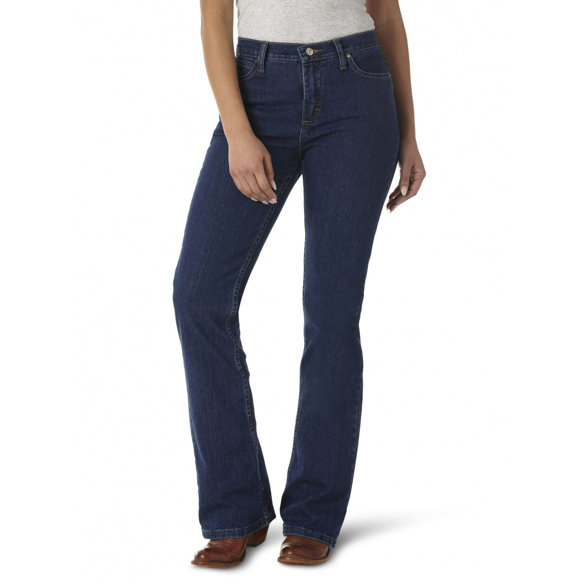 Wrangler Women's As Real As Classic Fit Bot Cut Red Casted Blue Indigo  Jean, Casted Blue Indigo, 14Wx30L | Walmart Canada