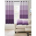 thumbnail image 2 of Fsddascl Purple Ombre Blackout Curtains for Bedroom/Living Room, Thermal Insulated Kitchen Curtains, Modern Abstract Art Farmhouse Striped Grommet Darkening Window Treatment Drapes 52"x45"x2, 2 of 8