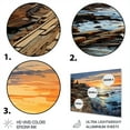 thumbnail image 3 of Designart "Perspective Pastoral Coastal pier Pier art painting III" Landscapes Metal Wall Art, 3 of 5