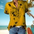 thumbnail image 1 of Camisas Estampadas Primavera Verano Camisa Casual Elegante Oficina Blusa Simple Tallas Grandes (Amarillo 5XL) Cgtredaw Para estrenar, 1 of 1