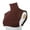 Brown, variant on Detachable Mock Turtleneck Collar High Neck Top for Winter Fashion and Warmth