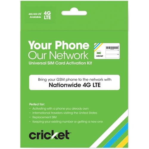 Cricket Wireless BYOD Universal SIM Card Activation Kit - Walmart.com - Walmart.com
