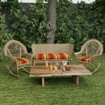 thumbnail image 2 of Jordan Manufacturing 3-Piece Islip Cayenne Red Stripe Outdoor Cushion Set with 2 Wicker Seat Cushions and 1 Wicker Bench Cushion, 2 of 13