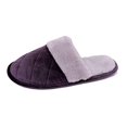 thumbnail image 3 of Charter Club Women’s Quilted Microvelour Scuff Slippers, Purple, Medium, 3 of 3