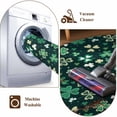 thumbnail image 5 of Saint Patrick's Day Bathroom Rug Washable 2x3 Entryway Rug Non Slip Green Lucky Shamrock Leaves Spring Black Front Door Mat Low Pile Indoor Doormat Throw Floor Carpet for Kitchen Bedroom Entrance, 5 of 8