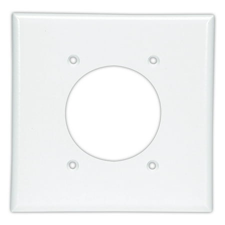 0.625' Hole Cover Plate - Cooper Wiring 2-Gang White Dryer Range Welder 2.156