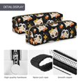 thumbnail image 4 of Easygdp Cat Skulls and Flowers para Estuche de Lápices de Cuero, Estuche de Papelería de Cuero, Estuche de Gran Capacidad con Cremallera, 4 of 7